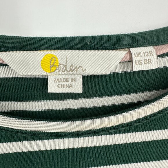 Boden Green and White Striped Dress - Picture 6 of 8